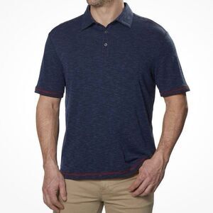 Nat Nast Luxury Originals Men’s XXL Short Sleeve Polo Shirt Blue + Red Trim